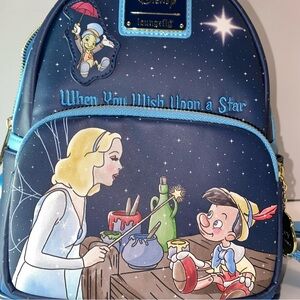 LOUNGEFLY DISNEY PINOCCHIO WISH UPON A STAR MINI BACKPACK~